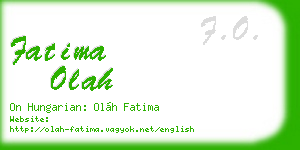 fatima olah business card
