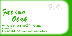 fatima olah business card